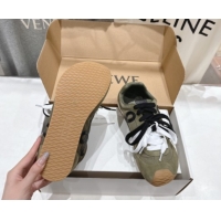 Good Product Loewe Ballet Runner 2.0 Sneakers in nylon and suede Green 0823089