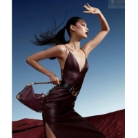 Luxury Classic Louis Vuitton Side Trunk MM Bag in Grained Cowhide Leather M25669 Burgundy 2025