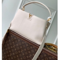 Classic Specials Louis Vuitton Capucines MM Souple Bag in Calf Leather M14370 White 2025