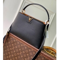Grade Quality Louis Vuitton Capucines MM Souple Bag in Calf Leather M14370 Black 2025