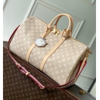 Luxury Discount Louis Vuitton Keepall Bandouliere 45 in Meowgram Coated Canvas M25787 2025