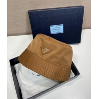 High Quality Prada Nylon Bucket Hat 0929 Brown 2025