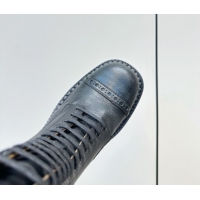 Good Quality Miu Miu Leather Ankle Boots with Zipper Black MIU082602 50826016