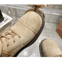 Good Product Miu Miu Suede Ankle Boots 3.5cm with Buckle Beige MIU082604 50826036