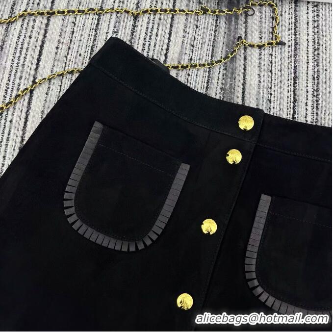 ​Original Cheap Celine Mini Skirt In Suede C8912 Black 2025