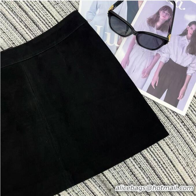 ​Original Cheap Celine Mini Skirt In Suede C8912 Black 2025