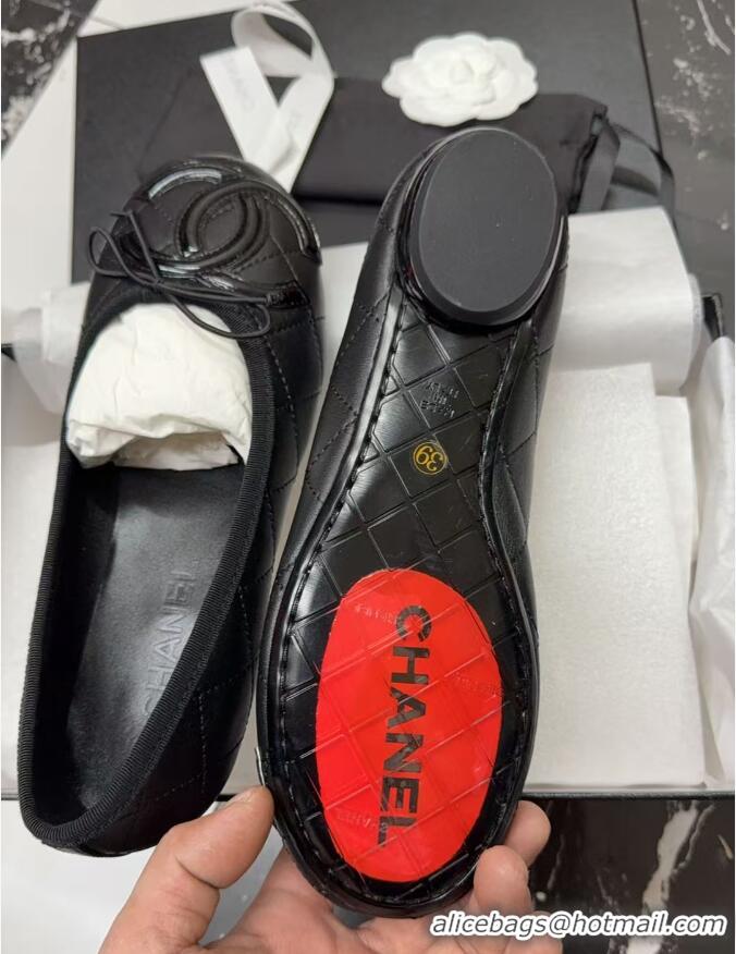 ​Market Sells Chanel Quilted Leather Ballet Flats CH4472 Black 2025