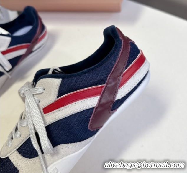 Best Price Miu Miu Gymnasium Sneakers in Suede and Technical Fabric Blue/Grey 1024113