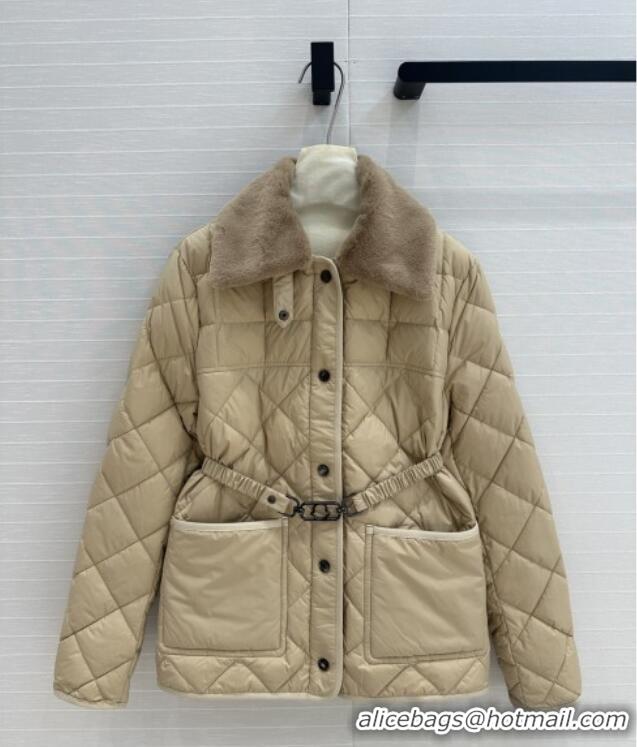 Buy Discount Moncler Down Jacket with Belt M82114 Brown 2025