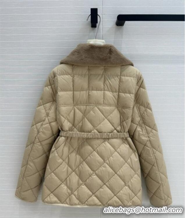 Buy Discount Moncler Down Jacket with Belt M82114 Brown 2025