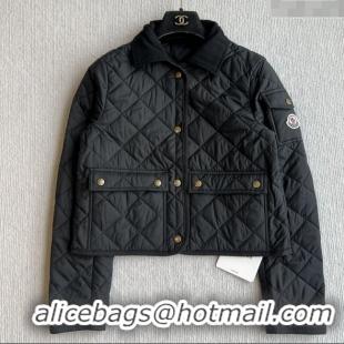 Best Price Moncler Diamond-Quilted Padded Jacket M82914 Black 2025