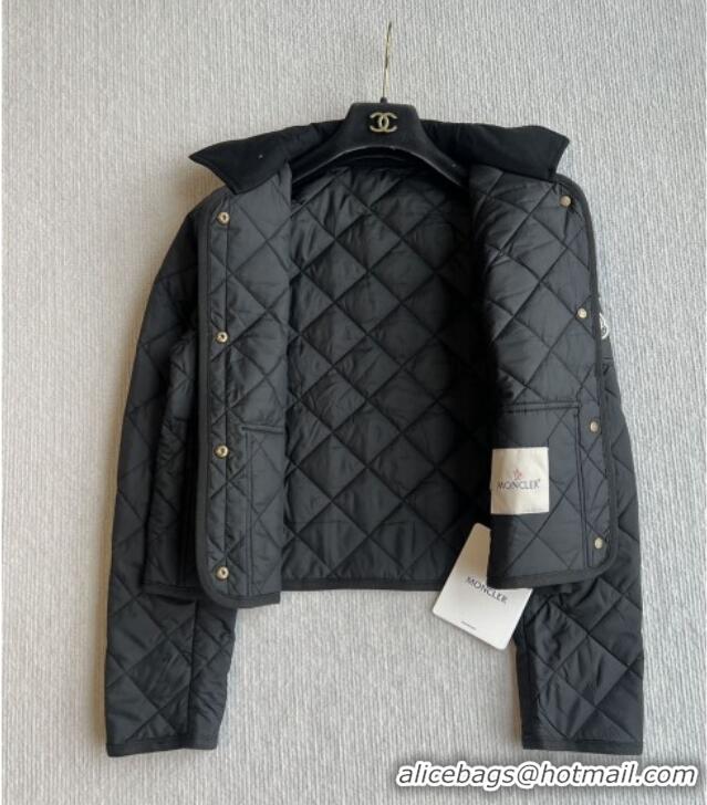 Best Price Moncler Diamond-Quilted Padded Jacket M82914 Black 2025
