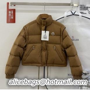Luxury Wholesale Moncler Down Jacket M9217 Brown 2025