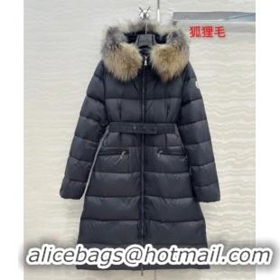 Classic Cheap Moncler Boedic Long Down Jacket ML090403 Black 2025