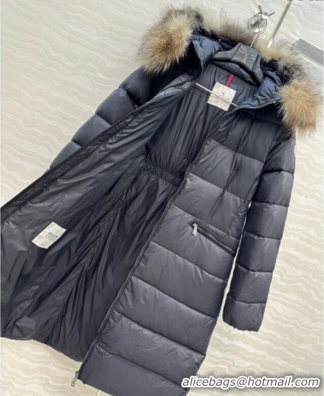 Classic Cheap Moncler Boedic Long Down Jacket ML090403 Black 2025