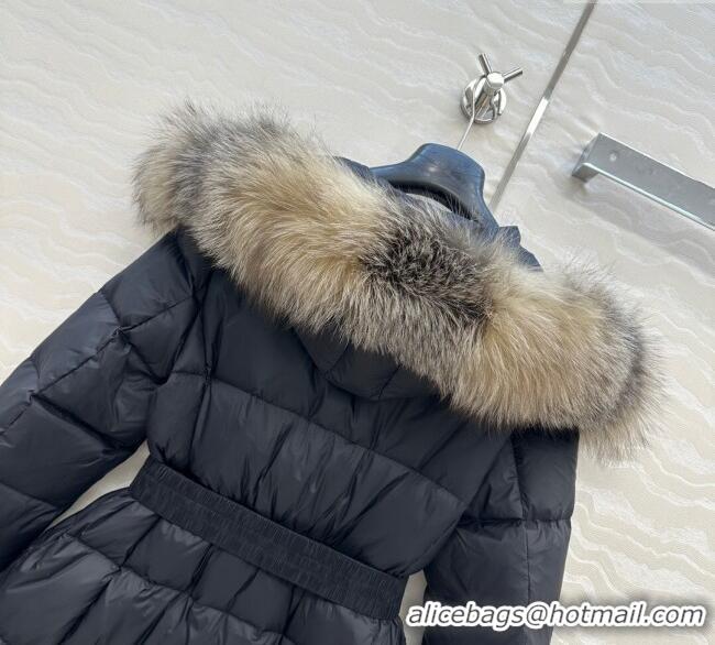 Classic Cheap Moncler Boedic Long Down Jacket ML090403 Black 2025