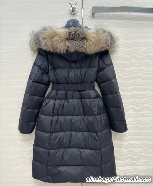 Classic Cheap Moncler Boedic Long Down Jacket ML090403 Black 2025