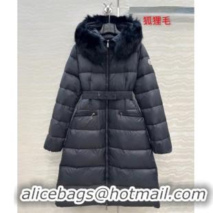 Inexpensive Moncler Boedic Long Down Jacket ML090403 All Black 2025
