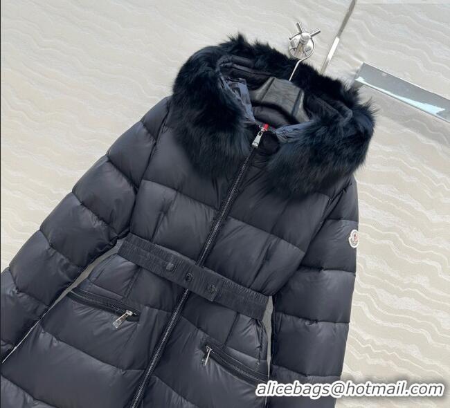 Inexpensive Moncler Boedic Long Down Jacket ML090403 All Black 2025