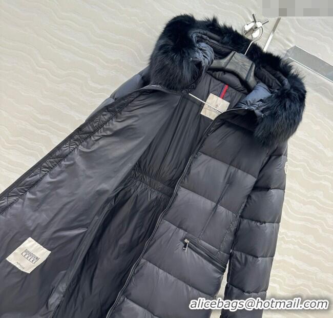 Inexpensive Moncler Boedic Long Down Jacket ML090403 All Black 2025