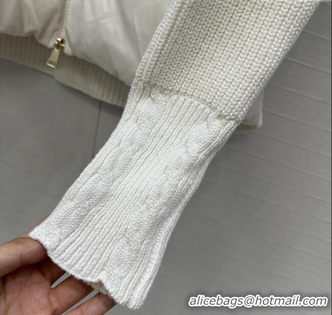 Buy Classic Moncler Padded Zip-up Cardigan M91619 White 2025