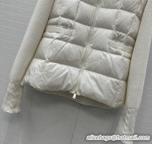 Buy Classic Moncler Padded Zip-up Cardigan M91619 White 2025
