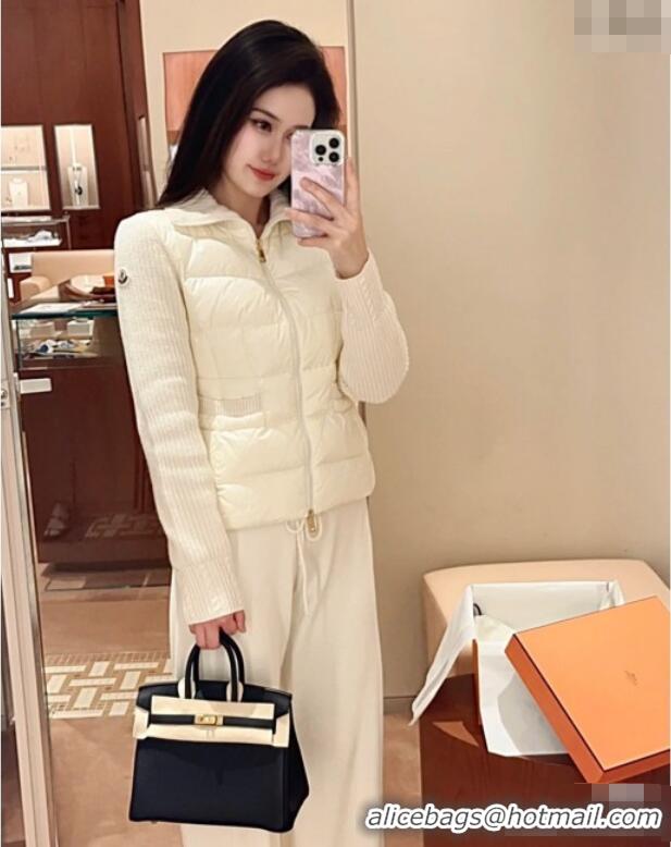Buy Classic Moncler Padded Zip-up Cardigan M91619 White 2025