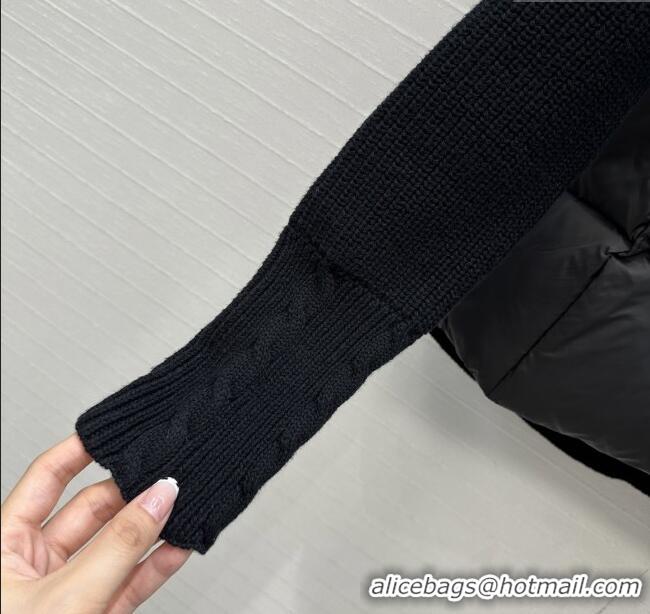 High Quality Discount Moncler Padded Zip-up Cardigan M91620 Black 2025