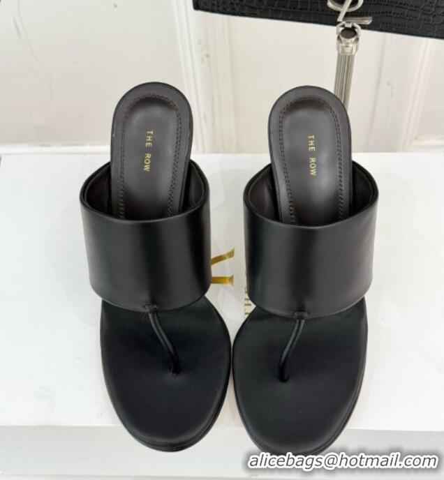 ​Luxury Classic The Row Signum 90MM Sandal in Calfskin TR1401 Black 2025