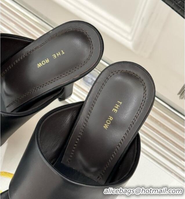 ​Luxury Classic The Row Signum 90MM Sandal in Calfskin TR1401 Black 2025