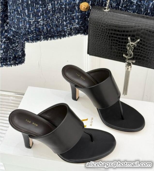 ​Luxury Classic The Row Signum 90MM Sandal in Calfskin TR1401 Black 2025
