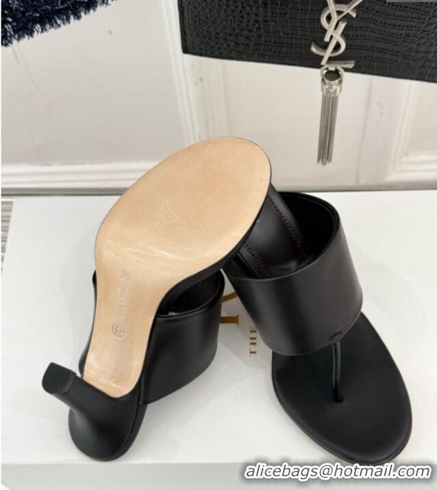 ​Luxury Classic The Row Signum 90MM Sandal in Calfskin TR1401 Black 2025