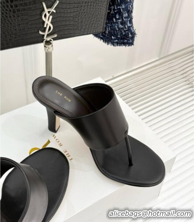​Luxury Classic The Row Signum 90MM Sandal in Calfskin TR1401 Black 2025