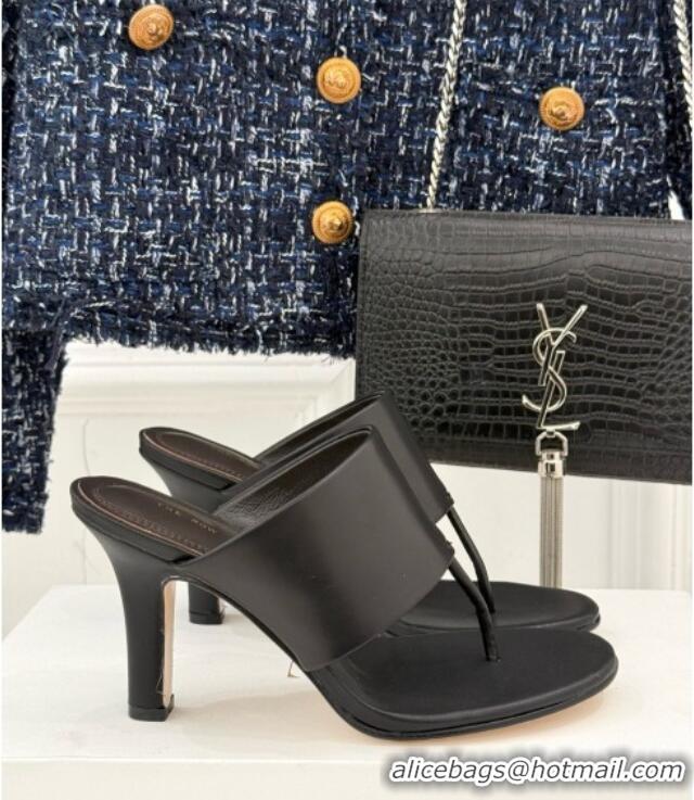 ​Luxury Classic The Row Signum 90MM Sandal in Calfskin TR1401 Black 2025
