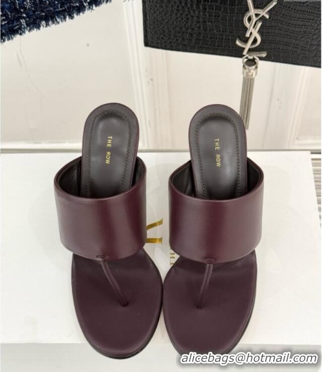 New Product The Row Signum 90MM Sandal in Calfskin TR1401 Burgundy 2025