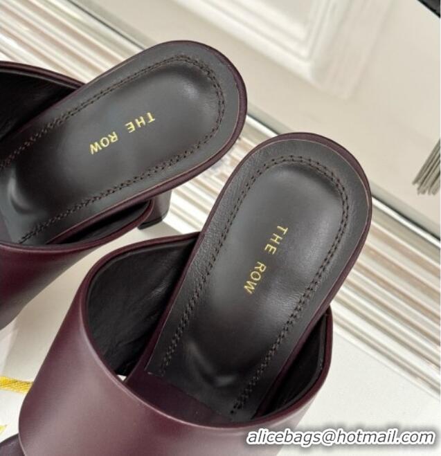 New Product The Row Signum 90MM Sandal in Calfskin TR1401 Burgundy 2025