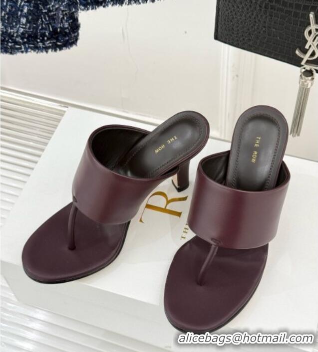 New Product The Row Signum 90MM Sandal in Calfskin TR1401 Burgundy 2025