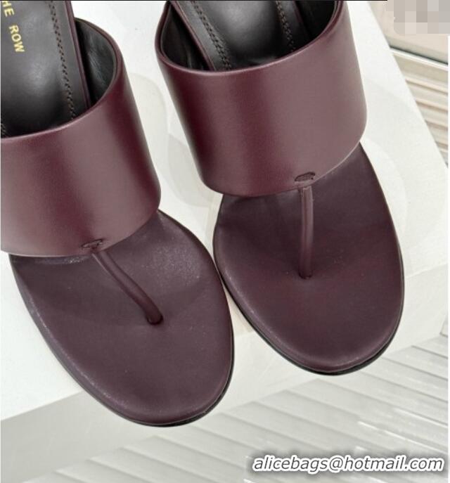 New Product The Row Signum 90MM Sandal in Calfskin TR1401 Burgundy 2025