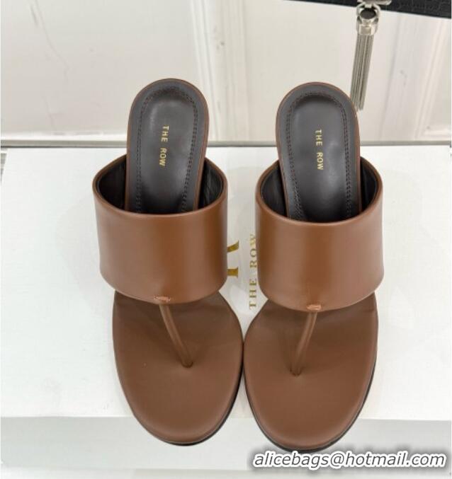 New Style The Row Signum 90MM Sandal in Calfskin TR1401 Brown 2025