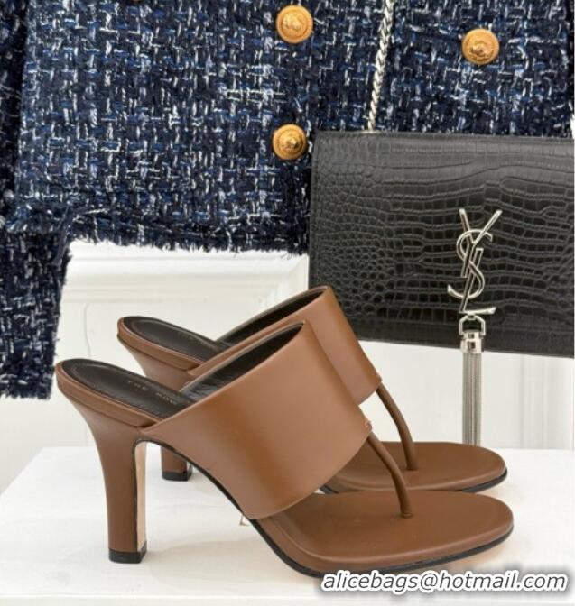 New Style The Row Signum 90MM Sandal in Calfskin TR1401 Brown 2025