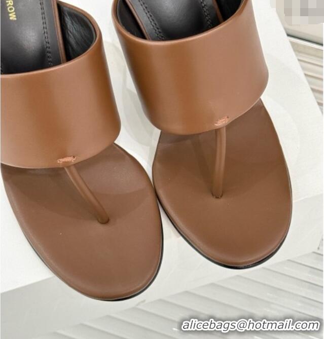 New Style The Row Signum 90MM Sandal in Calfskin TR1401 Brown 2025