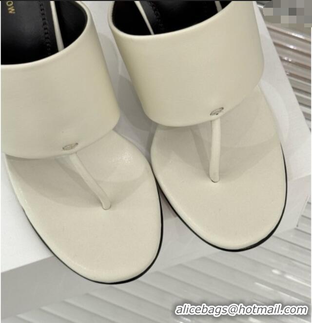 New Cheap The Row Signum 90MM Sandal in Calfskin TR1401 White 2025