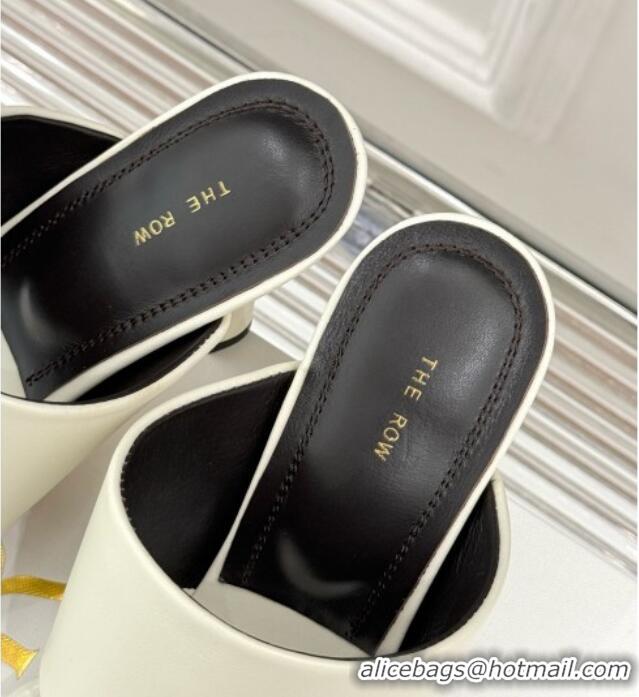 New Cheap The Row Signum 90MM Sandal in Calfskin TR1401 White 2025