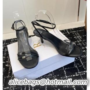 New Stylish The Row Calfskin Sandals in Calfskin TR1402 Black 2025