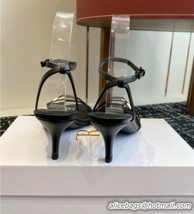 New Stylish The Row Calfskin Sandals in Calfskin TR1402 Black 2025