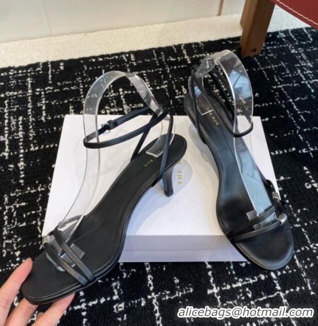 New Stylish The Row Calfskin Sandals in Calfskin TR1402 Black 2025