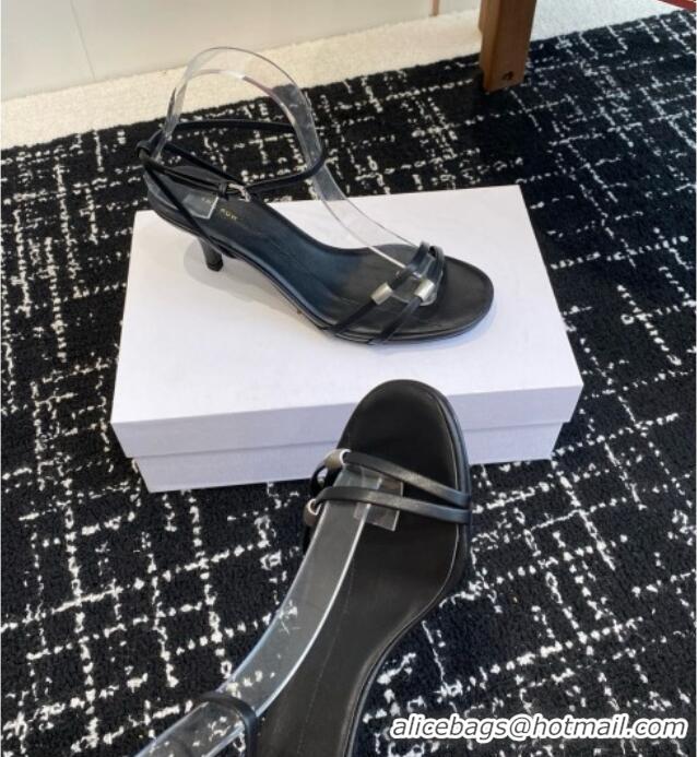 New Stylish The Row Calfskin Sandals in Calfskin TR1402 Black 2025