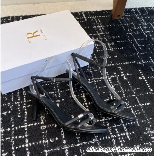New Stylish The Row Calfskin Sandals in Calfskin TR1402 Black 2025