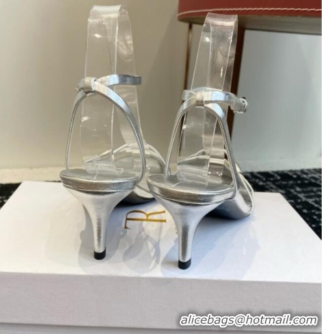 Discount The Row Calfskin Sandals in Calfskin TR1402 Silver 2025