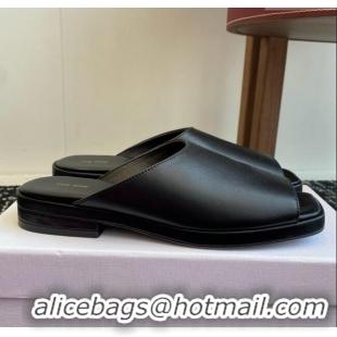 New Fashion The Row Emi Mule in Lambskin TR1403 Black 2025